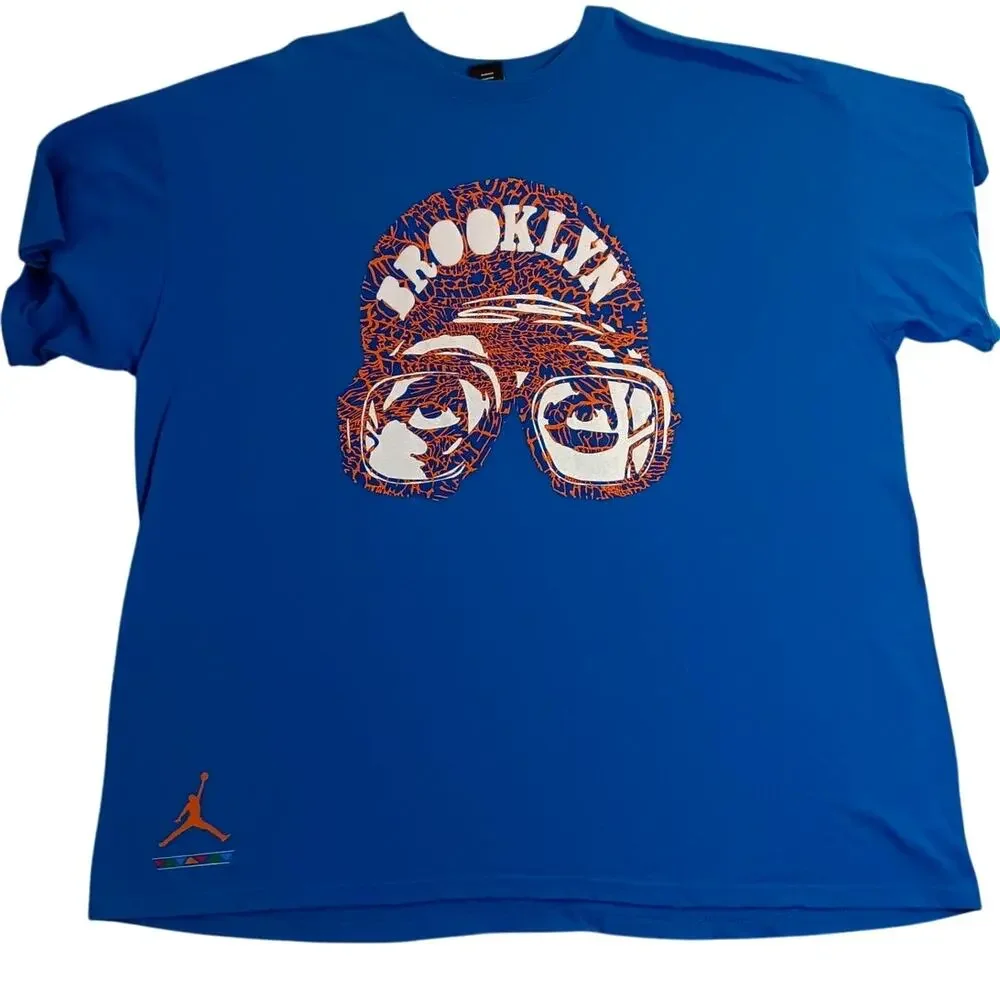 Nike Air Jordan Vintage Tee Mens 3XL Blue‎ Spike Lee Brooklyn Colors Basketball